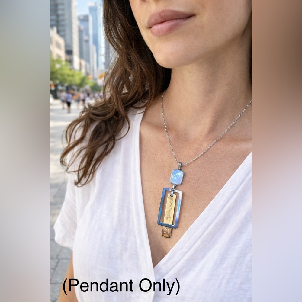 RLM Robert Lee Morris Studios 925 Silver and Brass Pendant Only